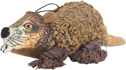 Ropers Beaver Plush Dog Rope Pull Chew Tug Toy