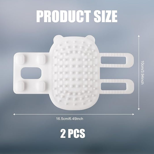 2pcs Self Cleaning Cat Brush, 2-in-1 Tickling Comb Pet Brush Pet Tickling Artifact Cat Grooming Shedding Brush Cat Corner Scartcher for Short/Long Hair Cats (White), 6.49x3.94 Inch