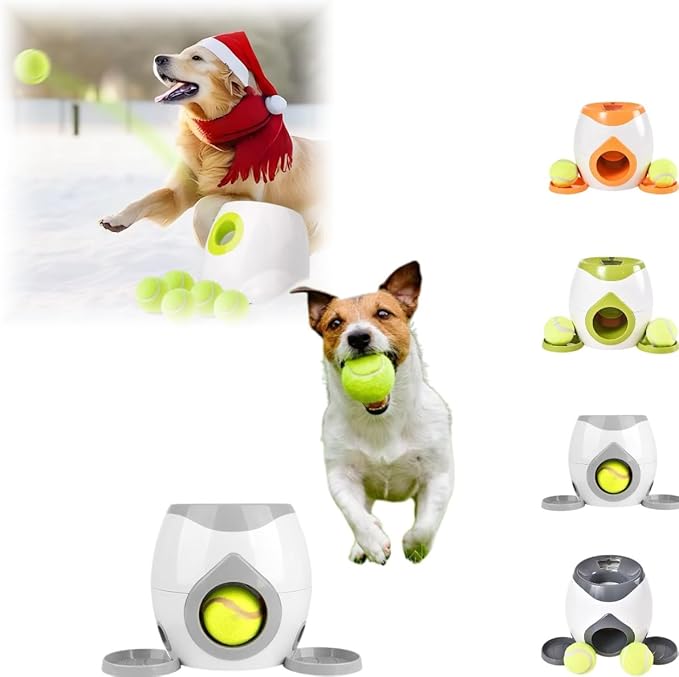 Automatic Ball Launcher for Dogs, Tennis Balls Launchers for Dogs, Interactive Dog Toys Tennis Balls Launcher for Small Dogs, Dog Fetch Ball Thrower for Indoor/Outdoor Playing (C)
