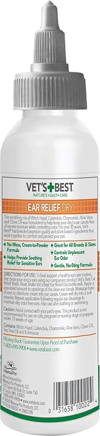 Vet's Best Dry Ear Relief for Dogs, 4 oz