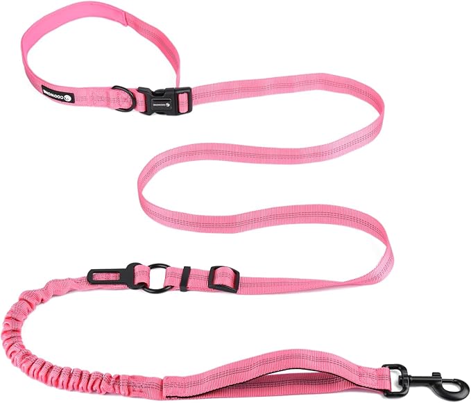 Heavy Duty Hands Free Multifunctional Dog Leash - Adjustable, Reflective, Waist Leash for Dog Walking, Running, Hiking - 5-7FT