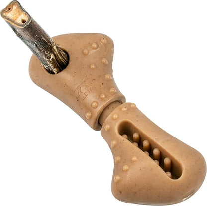 Tall Tails Bully Stick Holder and Chew Toy for Dogs – Bacon-Scented, Large, Adjustable Treat Holder for Bully Sticks and Spreadable Treats, Reduces Choking