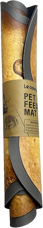 Le couranT Dog Food Plastic Placemat Bone Shaped Water Absorbent Pet Food Mat, Non Slip Placemat for Pets Bowl and Water,Pet Feeding Mat, Quick Dry Water Dispenser Mat, Bone Shaped -16x24 in