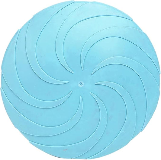 CHICTRY Dog Flying Disc Pet Flyer Toys Soft Interactive Flying Toys for Medium Large Dogs Indestructible Chewing Toy Blue 21.5cm