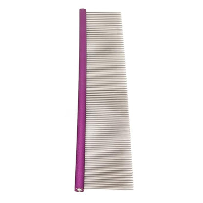 Greyhound Comb For Dogs, Metal Comb For Dogs Metal Dog Comb Cat Comb For Removing and Knots Dog Combs with Rounded Ends Grooming Tool For Long Short Haired Dog (Purple
