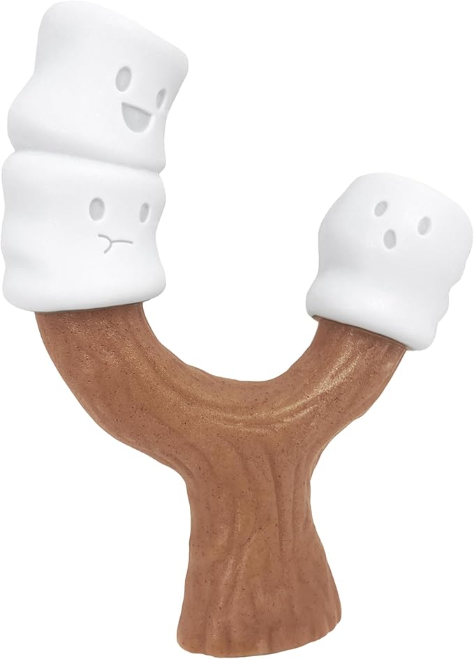 Nylabone Marshmallow Stick Strong Chew Toy for Dogs, Dog Toys for Moderate & Aggressive Chewers, Marshmallow & Peanut Butter Flavor, Large - Up to 50 lbs, 1 Count