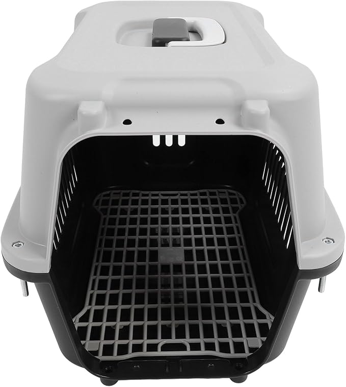 ABS Pet Carrier, Sturdy Hard Plastic Travel Carrier with Superior Ventilation from 4 Sides, Easy to Clean and Maintain, for Small Dogs and Cats, 11.81 x 12.20 x 18.90 Inches