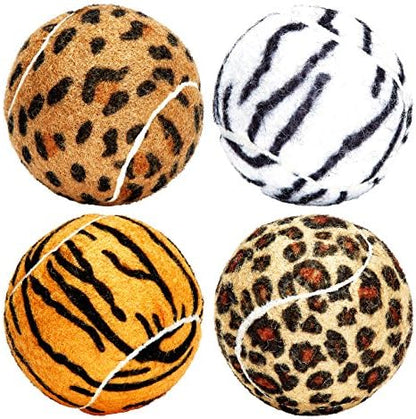 Unique Sports Dog Fetch Squeaker Balls Animal Prints 4 Pack by Unknown