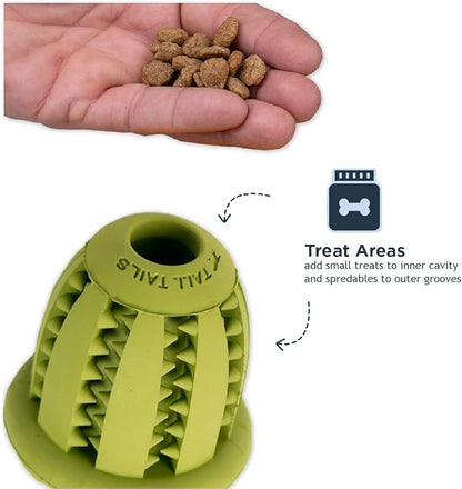 Tall Tails Acorn Natural Rubber Reward Toy for Dogs - Use for Spreadables Treats and Kibble Play