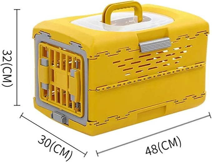 Portable Foldable Pet Kennel, Breathable Check-in Carrier for Cats and Small Dogs(Blue)