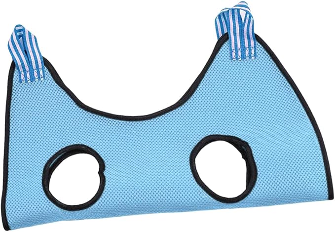 Pet Cat Grooming Hammock Restraint Towel Bag Bathing Bag Harness Breathable Dog for Trimming Puppy Small Medium Dogs Claw Care, Light Blue, S