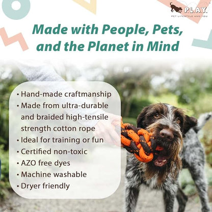 P.L.A.Y. Cute Outdoor Dog Toys - Scout & About Honeycomb Rope Enrichment Toy, Great for Puppies & Small, Medium, Large Dogs - Machine Washable, Ultra-Durable, Good for Training, Tugging, Fetch (Large)