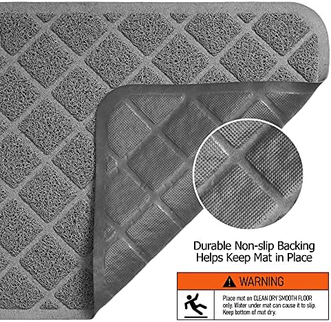 Conlun Cat Litter Mat Litter Trapping Mat, 30" x 20" Premium Durable PVC Grid Mesh with Scatter Control, Non-slip, Less Waste Cat Litter Box Mat, Soft on Kitty’s Paws, Urine Waterproof - Image 5