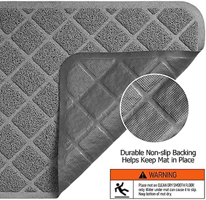 Conlun Cat Litter Mat Litter Trapping Mat, 30" x 20" Premium Durable PVC Grid Mesh with Scatter Control, Non-slip, Less Waste Cat Litter Box Mat, Soft on Kitty’s Paws, Urine Waterproof - Image 5