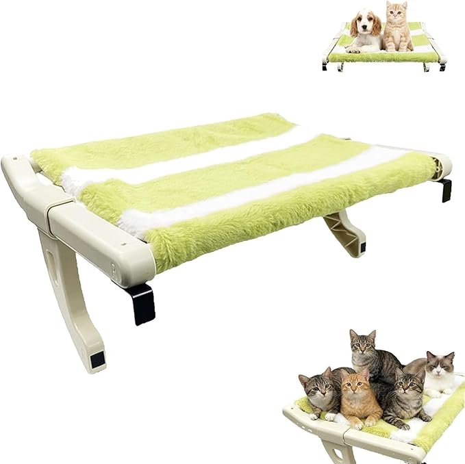 Purrloft Cat Bedside Hammock,Cozy Luxury Purr Loft Bed, Purr Loft Cats Bed & Window Perch Holds up to 50lbs,One-Step Sliding Clamping Slot Adjustment Cat Hammock