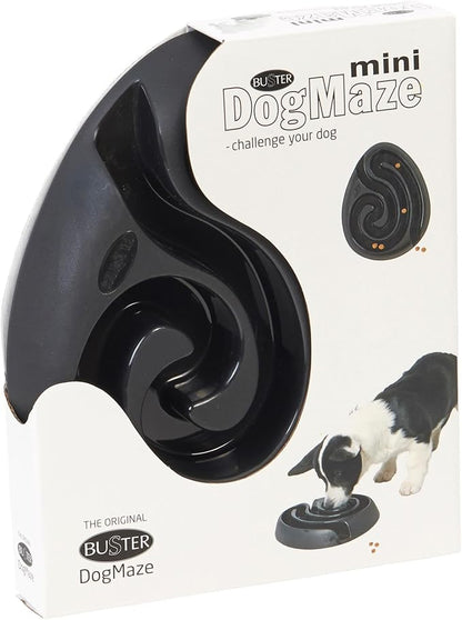 Kruuse Buster DogMaze Mini Black Bowl – Non-Toxic Interactive Slow Feeder for Better Digestion & Energy
