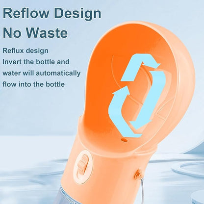 Dog Water Bottle, Widen Sink Portable Dogs Water Dispenser 17oz, Leak Proof, Outdoor Drink Bottles Cat, Puppy, Pet, Essential Items for Travel, Walking, Hiking, Dog Accessorie (Orange, 17oz)