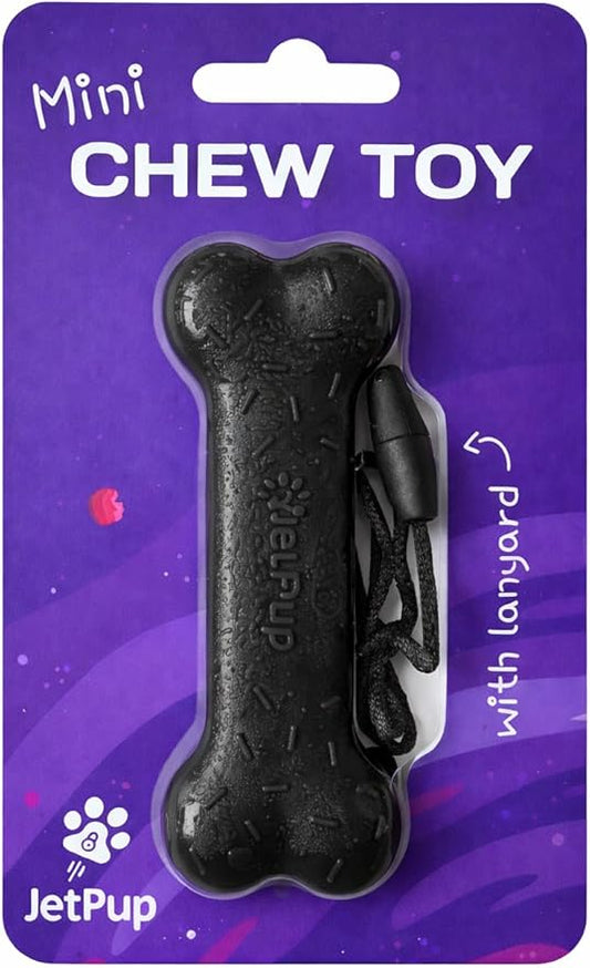 Mini Pup Chew Toy Lanyard- Bone - Human Grade Chew Toy - Human Pup Play - 100% Food Grade Silicone (Mini Black Bone)