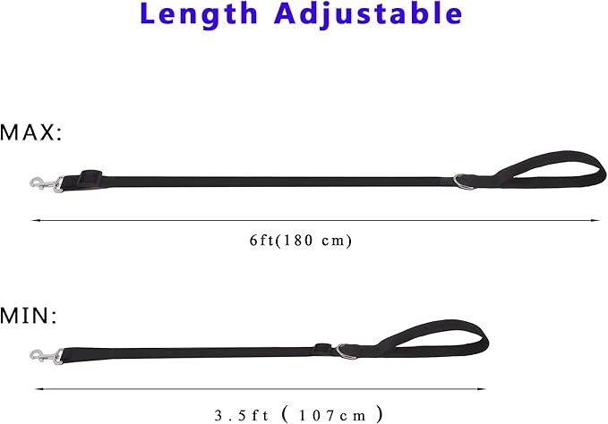 6FT Adjustable Dog Leash, Nylon Dog Leashes for Medium Large Dogs (Red)