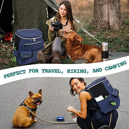 PetAmi Dog Travel Backpack 27L Airline Approved Pet Supplies Bag, Navy Blue - Image 6