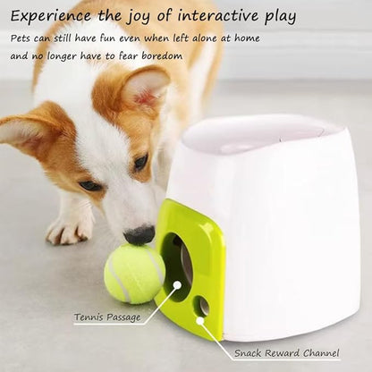 Dog Ball Rolling Machine, Tennis Ball Reward Toy, ABS Material, No Plug Required, Lightweight Portable, Easy to Operate, Anxiety Relief, IQ Training