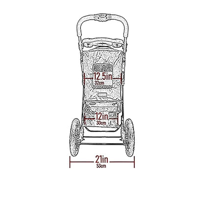 Pet Gear No-Zip Jogger Pet Stroller for Cats/Dogs, Zipperless Entry, Airless Tires, Easy One-Hand Fold, Cup Holder + Storage Basket, Pine Green