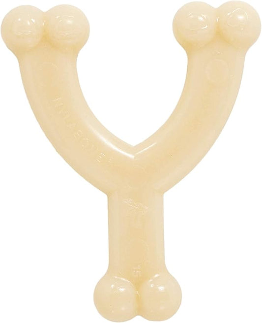 Nylabone Original Wishbone Power Chew Toy for Dogs, Dog Toys for Aggressive Chewers, Original Flavor, Small - Up to 25 Ibs, 1 Count (Pack of 12)
