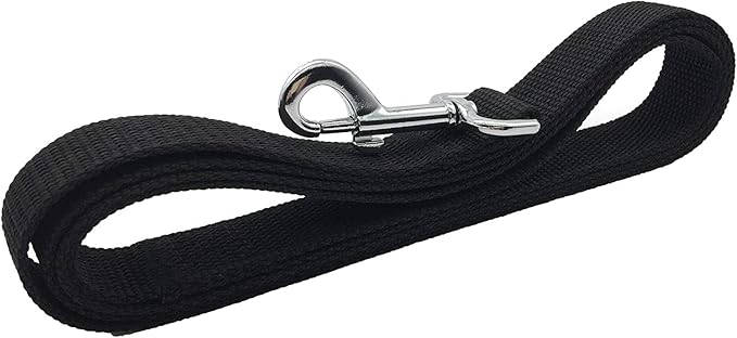 TAIAN 4FT/5FT/6FT Strong Dog Leash, Nylon Dog Leashes for Small Medium Large Dogs (5/8 in x 5 ft, Black)