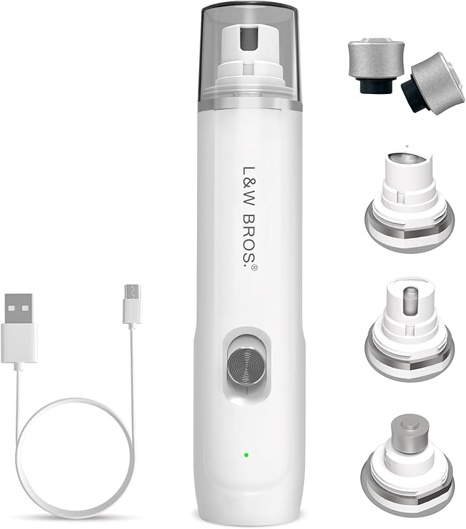 L&W BROS. Electric Dog Nail Trimmer, Rechargeable Dog Nail Grinder for Large Dogs, Pet Nail Grinder for Dogs & Cats