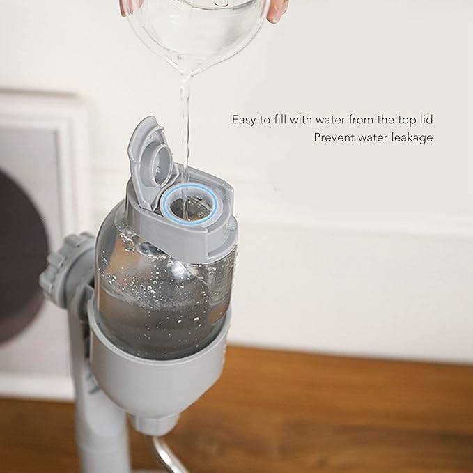 Dog Water Dispenser, Height Adjustable Pet Food Feeder Automatic Water Bottle Dispenser Standing Feeding Bowl for Cats Puppy Pets