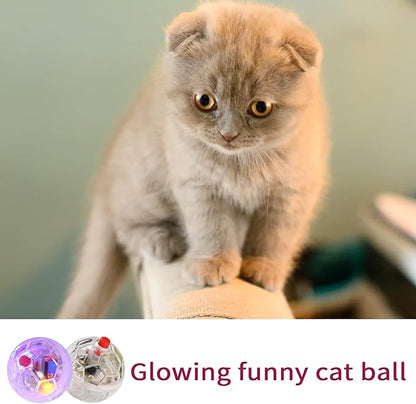 6 Pack Ghost Hunting Cat Ball Toys Motion Light Up Cat Balls LED Light Ball Dog Interactive Toys for Dog Activity, Exercise, Interaction