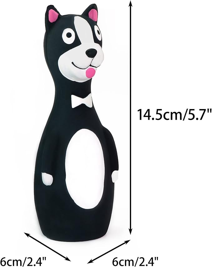 CHIWAVA 3 Pack 5.7 Inch Squeaky Latex Dog Toys Standing Stick Dog Dog Toy Puppy Fetch Interactive Play for Small Dogs