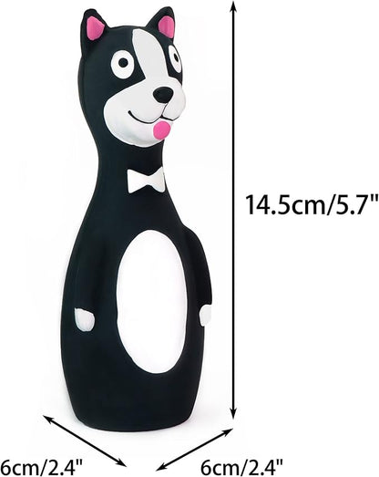 CHIWAVA 3 Pack 5.7 Inch Squeaky Latex Dog Toys Standing Stick Dog Dog Toy Puppy Fetch Interactive Play for Small Dogs