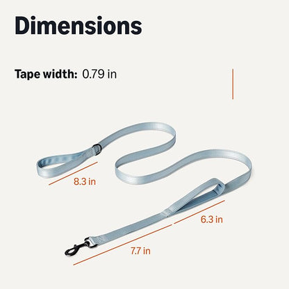 Amazon Basics Reflective Dog Leash with Dual-Padded Handles and D Ring, 4ft