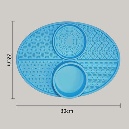 Suction Cup Pet Drinking Licking Pad Silicone Dogs Lick Pad Cats Bath Slow Eating Feeders Puppies Anti-Choking Mat Feeder Bowl Silicone Food Bowls for Cats to Down Eating