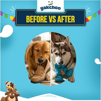 Treatoy for Dogs (Blue) | BPA Free Interactive Chew Toy with Natural Himalayan Cheese Treat | Durable, Gentle on Gums, Fun Training & Dental Toy | Includes 5 Yak Cheese Nuggets