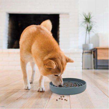 Slow Feeder Dog Bowls, Interactive Silicone Dog Feeding Bowls for Dogs & Cats, Slow Feeder Non-Slip with Suction Cups, Anti-Choking, Non BPA, Reduces Boredom, Anxiety, Dishwasher Microwave Safe