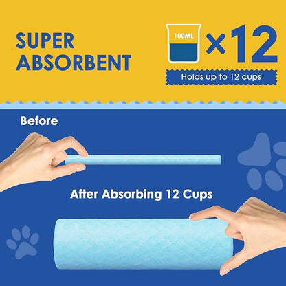 JollyMate Dog Pee Pads Extra Large 36"x36" ,100 Pack 3X-Large Super Absorbent Pet Training Pads with Adhesive Tabs, 6 Layers Thick Leak-Proof Potty Pads for Dogs and Puppies