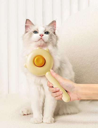 Pet Grooming Brush - Cat & Dog Fur Remover, Massage Brush for Long & Short Hair Pets, Removes Loose Fur & Hair (Green)