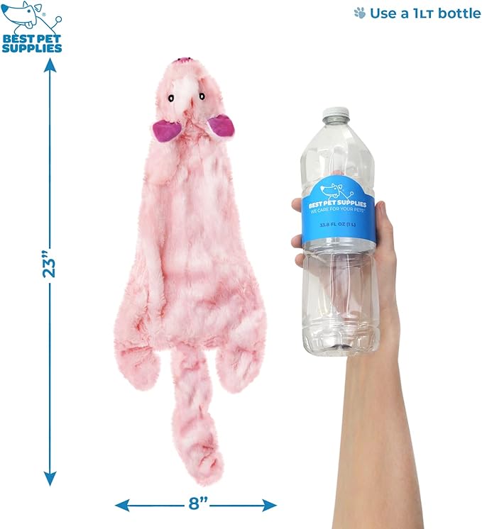 Best Pet Supplies Interactive Squeaky Dog Chew Toy, Ideal Dog Toys for Chewers, Small, Medium & Large Dogs, and Fetch Lovers - Pack of 4 (Various Style-Color), Large