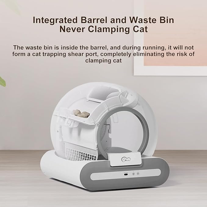 DOEL Cat Litter Box Automatic Cleaning, Automatic Litter Box with Large Capacity, App Control, Safety Protection, Leak Prevention