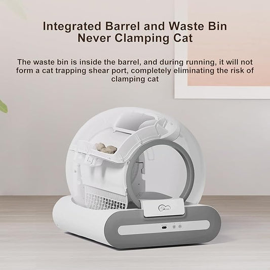DOEL Cat Litter Box Automatic Cleaning, Automatic Litter Box with Large Capacity, App Control, Safety Protection, Leak Prevention