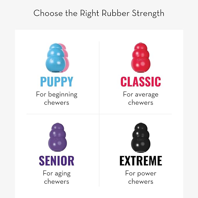 KONG - Puppy Toy Natural Teething Rubber - Fun to Chew, Chase and Fetch - for Small Puppies - Pink