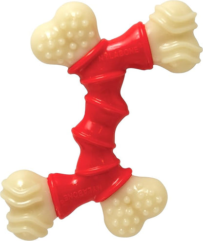 Nylabone Double Bone Power Chew Toy for Dogs, Dog Toys for Aggressive Chewers, Bacon Flavor, Medium - Up to 35 lbs, 1 Count
