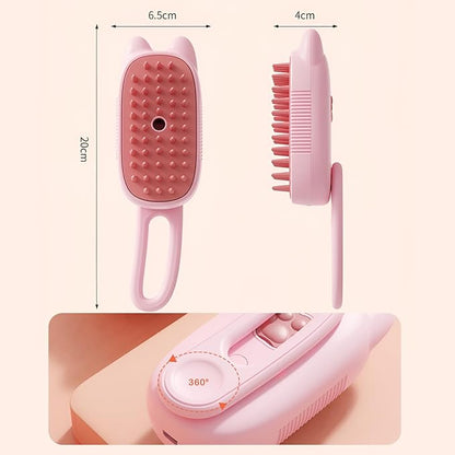 Cat Steam Bursh, Steam Pet Hair Brush for Cats and Dogs, 3 in 1 Cat Grooming Steam Brush for Massage, Multifunctional Cat Grooming Brush, Pet Hair Removal Tool Comb for Cats and Dogs