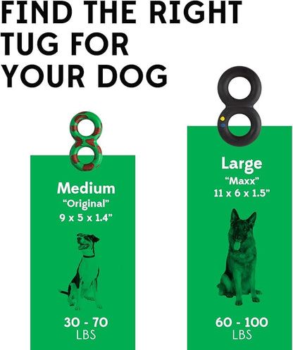 Goughnuts — Dog Toys for Aggressive Chewers | Virtually Indestructible Pull Toy for Breeds Such as Pit Bulls and German Shepherds | Heavy Duty Tug Dog Toy | Medium | Green
