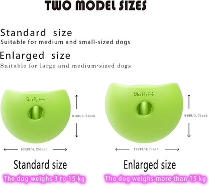 Treat Dispensing Dog Toy & Slow Feeder Bowl, Interactive Puzzle and Mental Toy for Anxiety Relief,Chase Play, and Use as Freezable Lick Bowl (Peach Pink, Medium 498g)