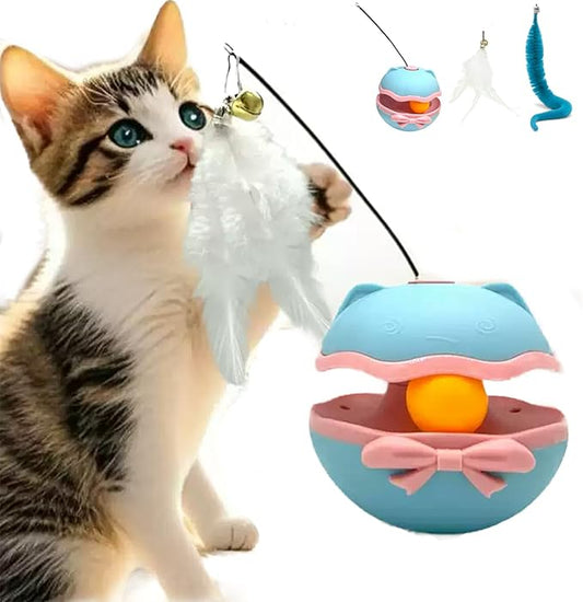 LummiPlay Interactive cat Toy, auto cat Wand with Track Ball