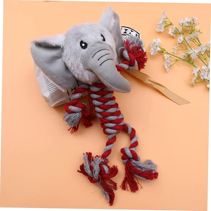 Pet Woven Cotton Rope for Dogs Plush Chew Resistant Educational Playing for Teeth Cleaning Boredom Relief and Interactive Fun