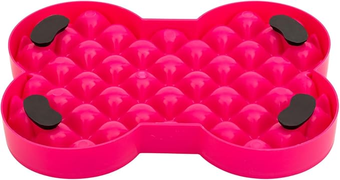 LickiMat Small Slodog Suitable for Wet Food, Raw Food, Kibble and Treats. Perfect Feeder for Small and Medium-Sized Dogs. No Gulp and No Frustration. (Pink)
